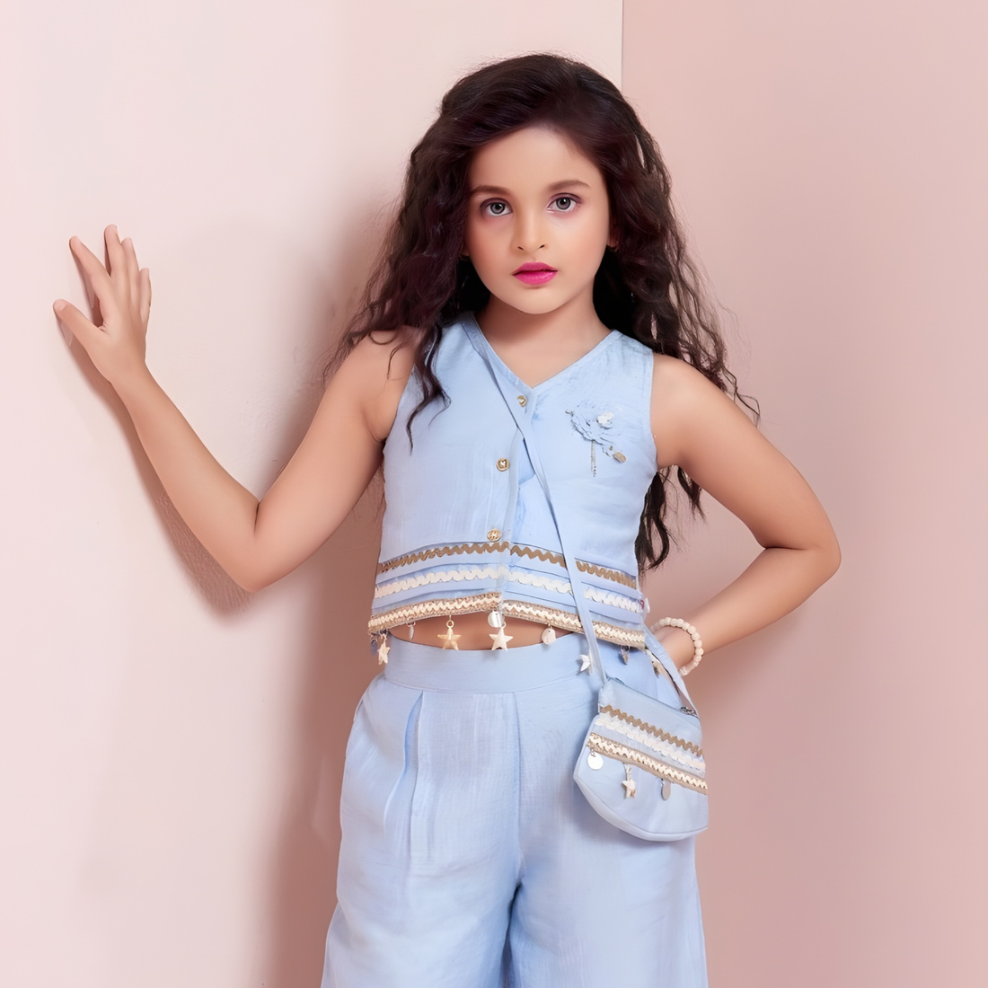 Girls Stylish Western Capri Set