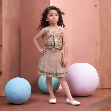 Girl Stylish Skirt and Top Set