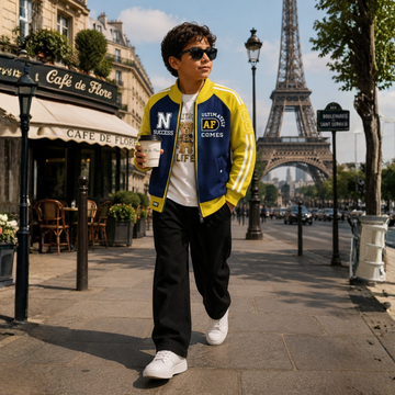 Boys Solid Stand Collar Full Sleeve Jacket