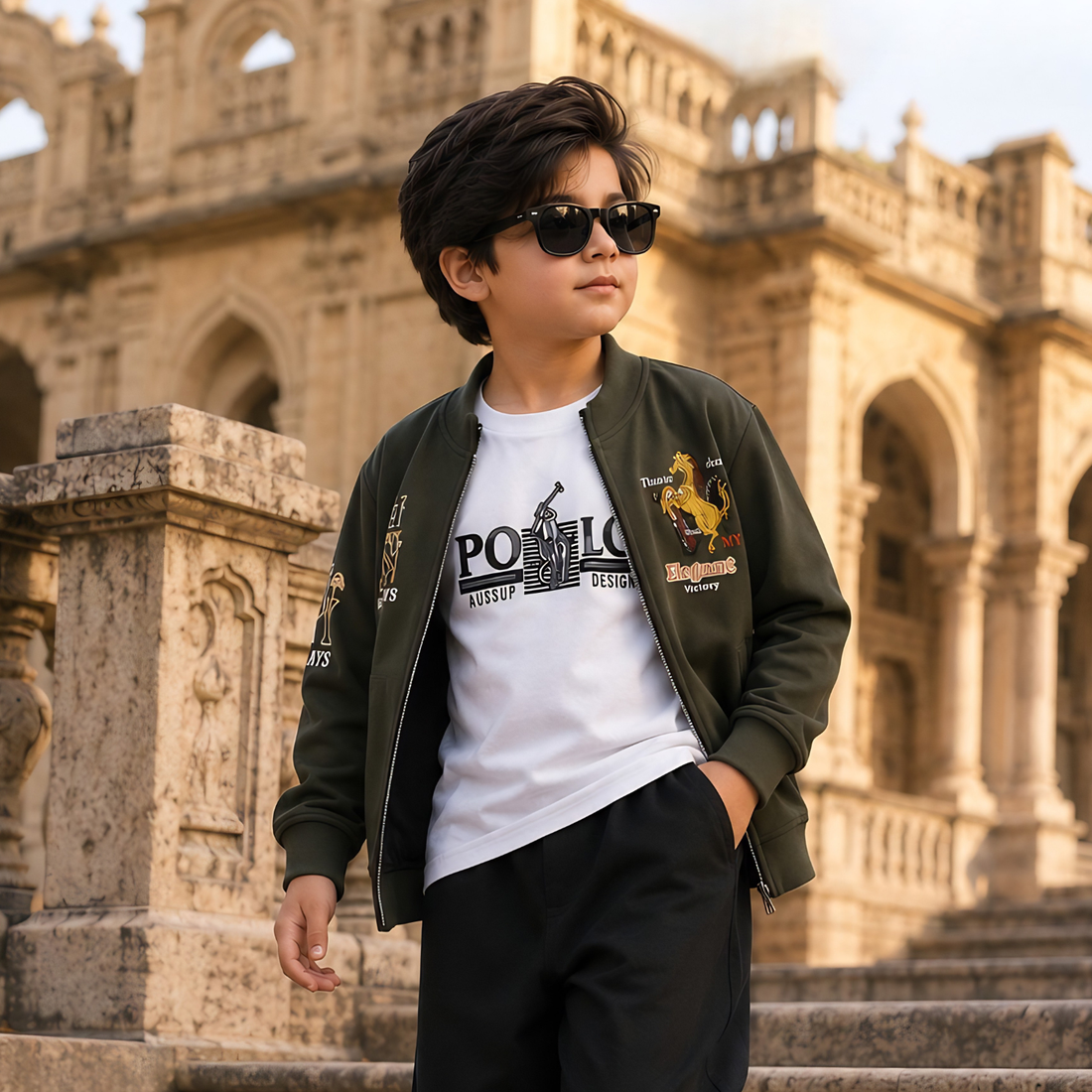 New Trending Designer Jacket with inner Tshirt For Boys