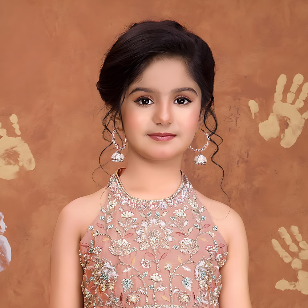Girls Ethnic Partywear Embroidered Sharara Set