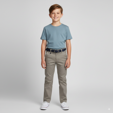 Boys Cotton Mid-Rise Classic Regular Fit Pant