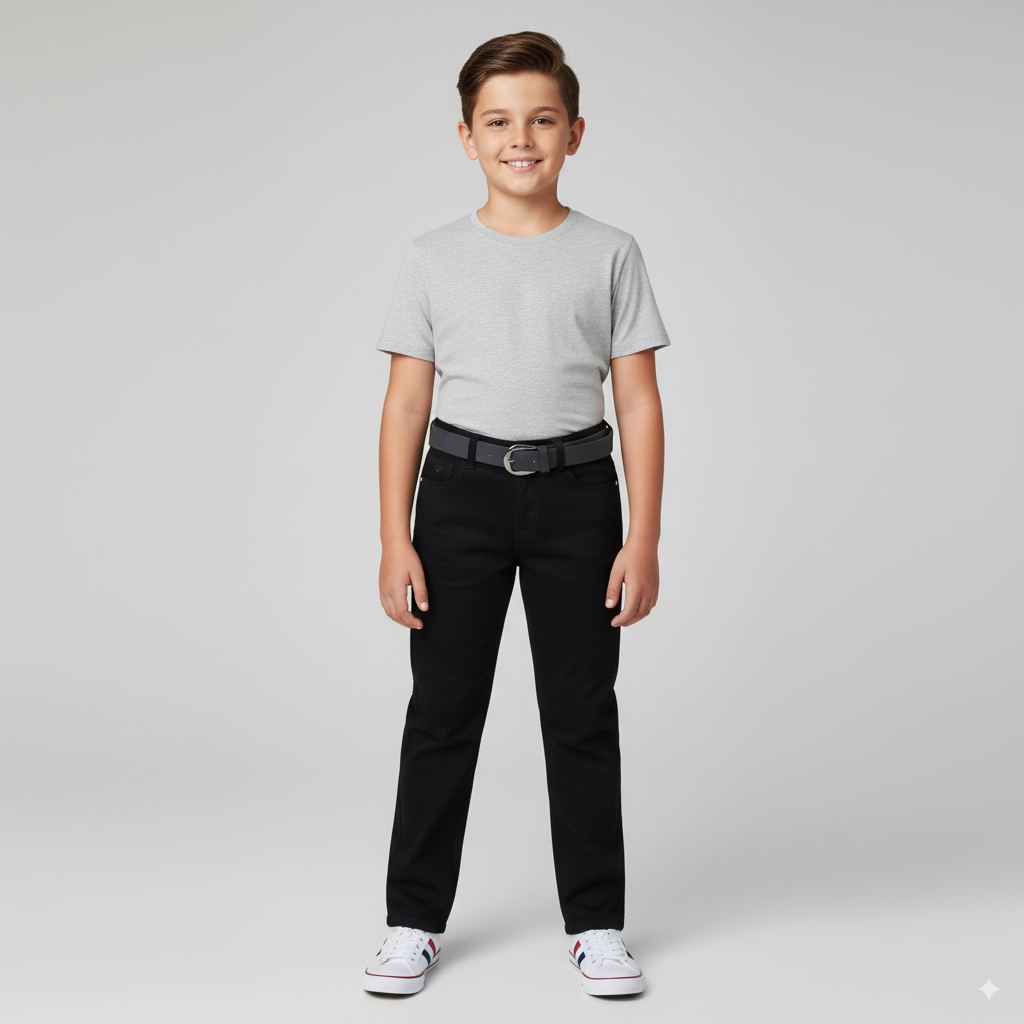 Boys Regular Fit Jeans with Stretch
