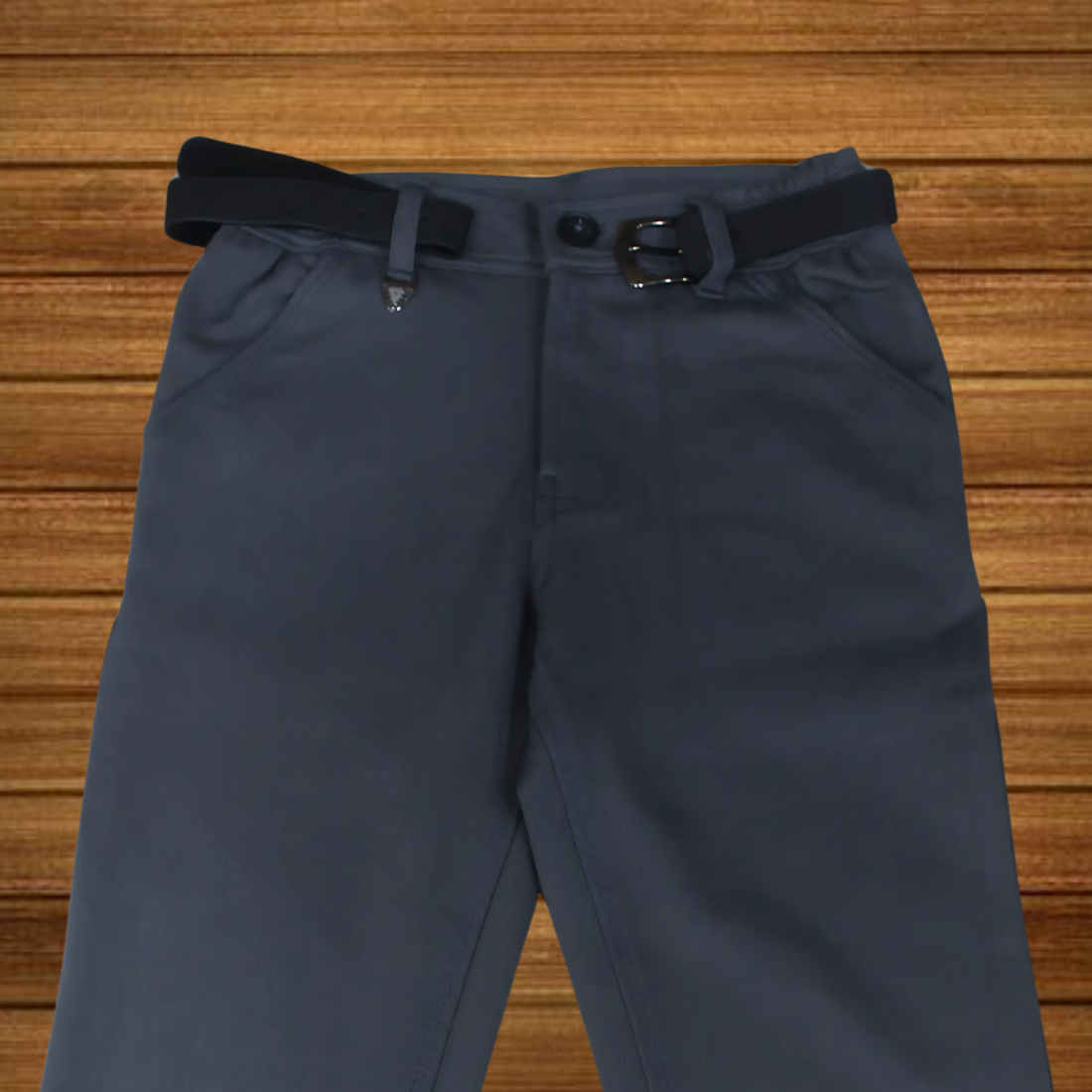 Solid Grey Denim Jeans For Boys