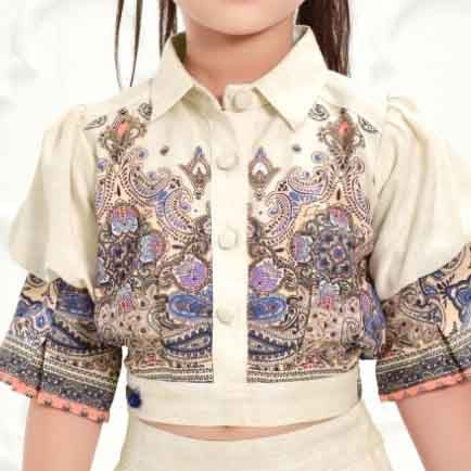 Girls Western Plazo Set