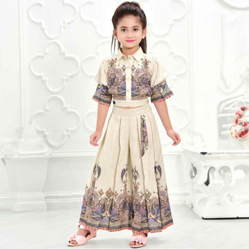 Girls Western Plazo Set