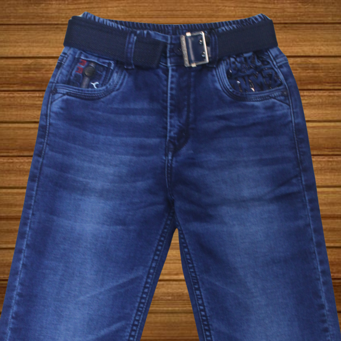 Boys Faded Blue Denim Jeans