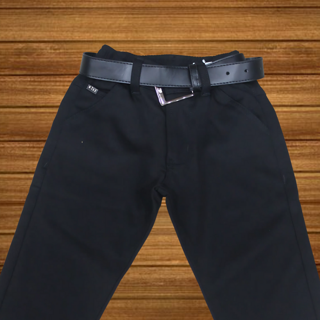 Boys Black Plain Jeans