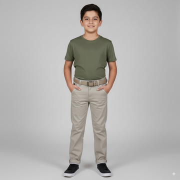 Boys Fawn Plain Jeans