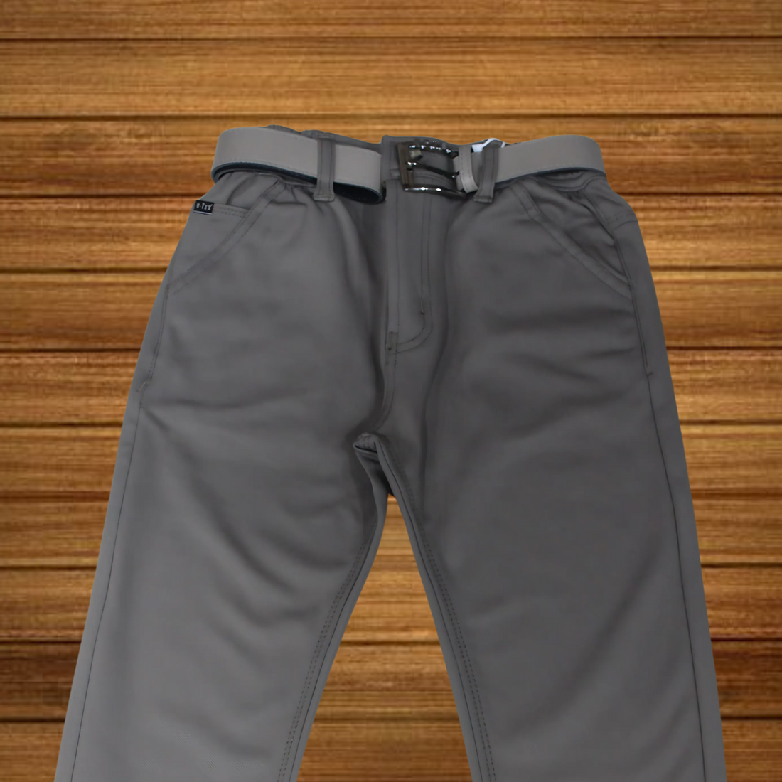 Boys Gray Plain Jeans