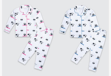 Girls White Night Suit